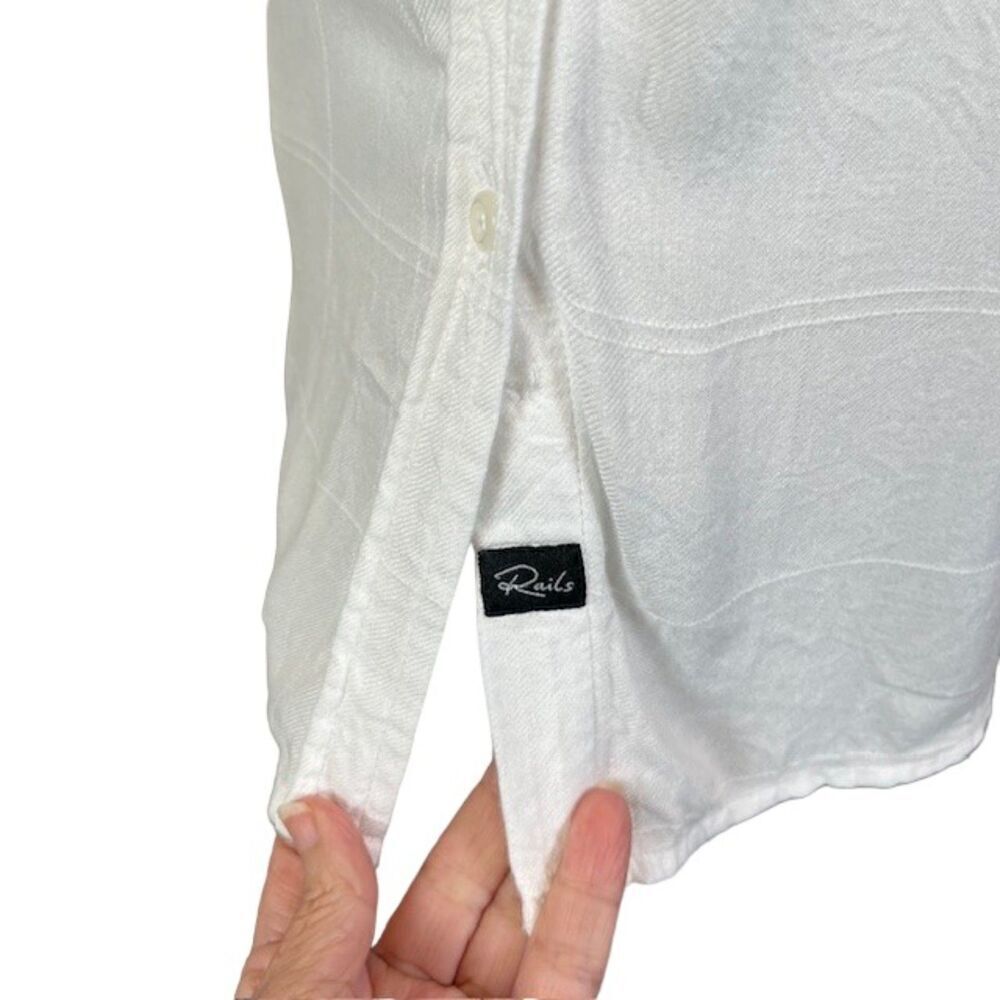 Rails Gauzy Lightweight Button Front Cap Sleeve S… - image 3